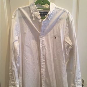 Mens Polo White Buttondown